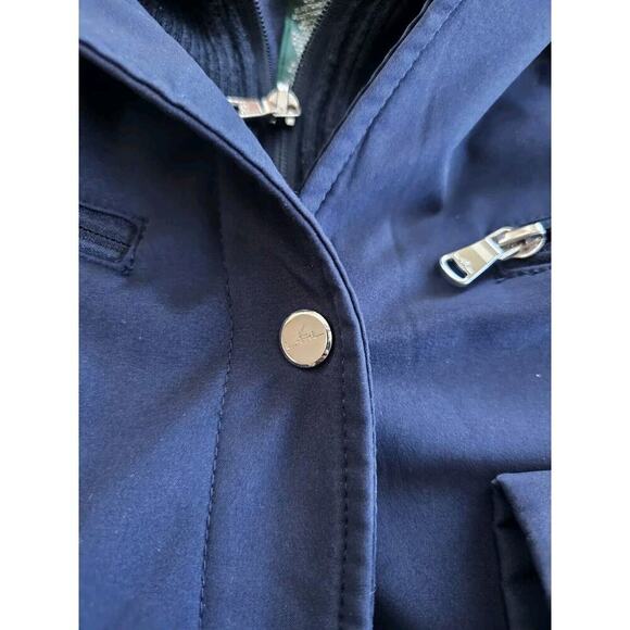 Lauren Ralph Lauren Soft Shell Hooded Lined Jacket Women's Size S Navy Preppy - Picture 3 of 6